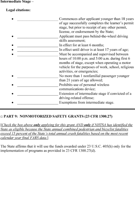 23 CFR Appendix B_to_part_1300 - Application Requirements For Section ...